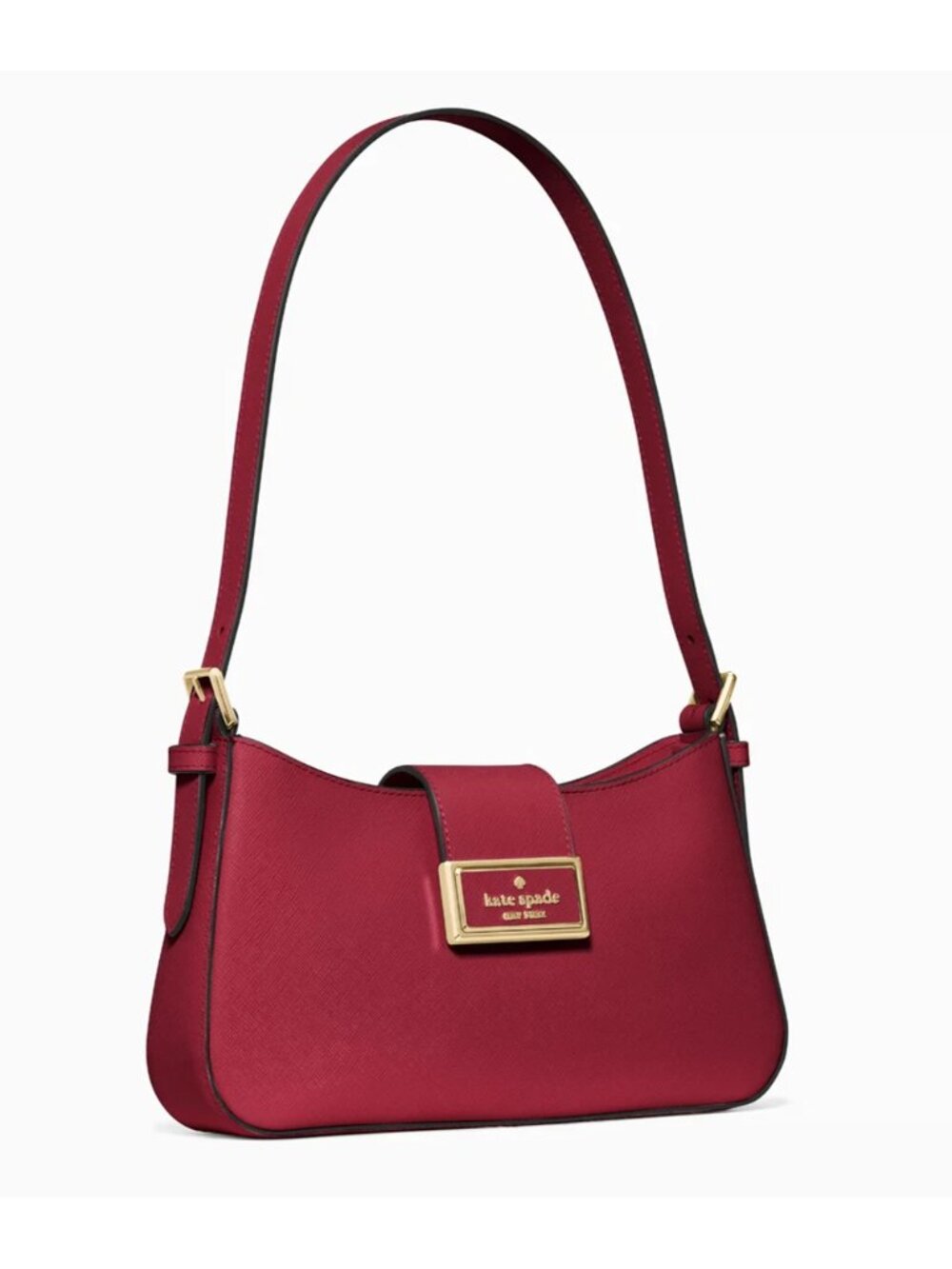 New Kate Spade New York Reegan Small Shoulder Bag Red Jam - Picture 3 of 5